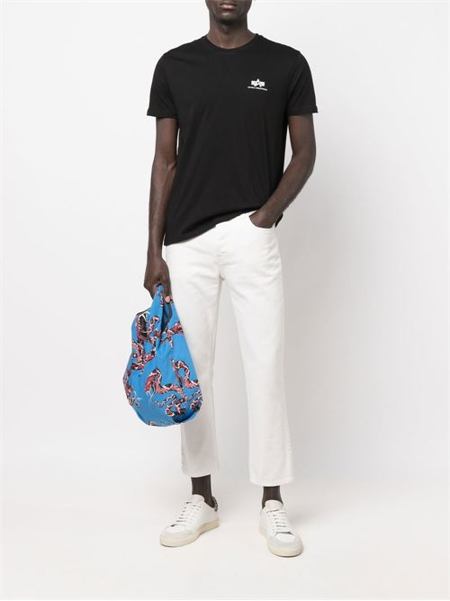 T-shirt uomo Alpha Industries nera basic logo Alpha Industries | 18850503